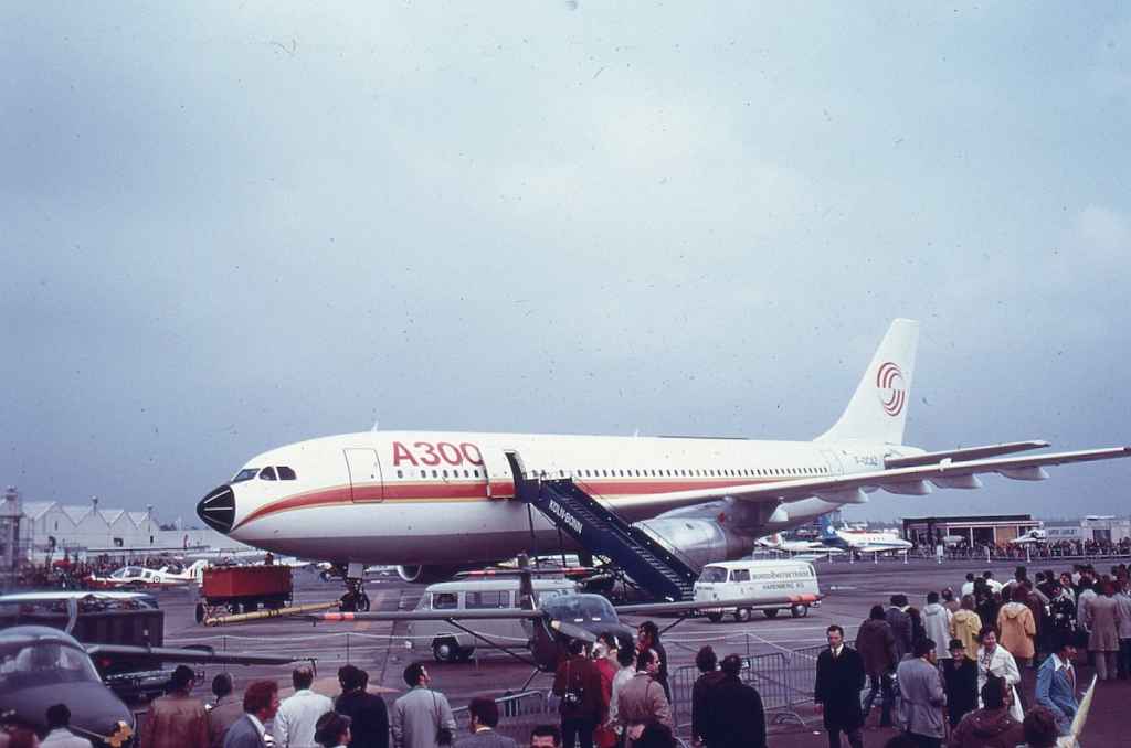 Prototype Airbus A300 F-OCAZ at the Paris airshow circa early 1970s.