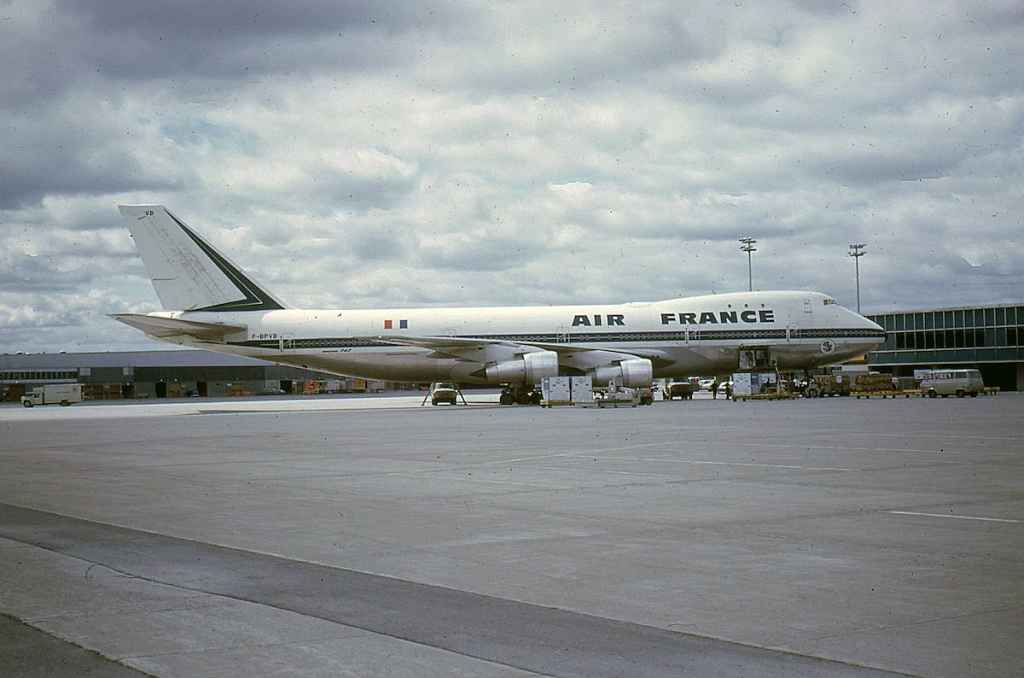 Air France 747 classic F-BPVB at Montreal in June 1970.