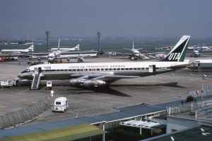 Union De Transports Aeriens DC-8-54 F-BJLB at Paris Orly August 1971.