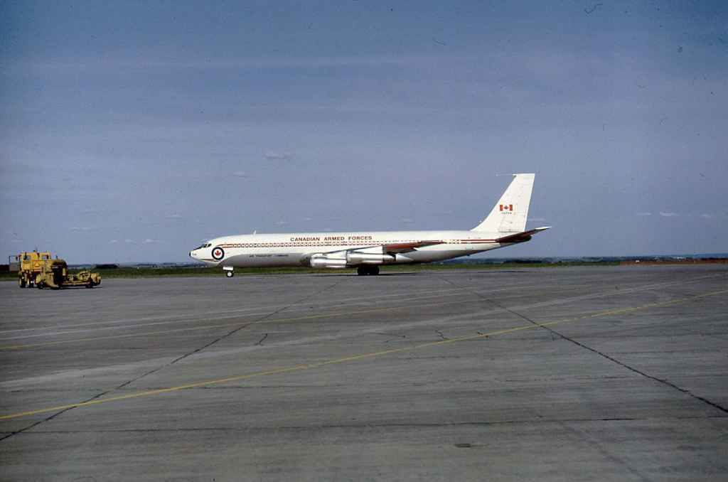 Canadian Armed Forces Boeing 707 CC-137 13704 at Vancouver June 1970.