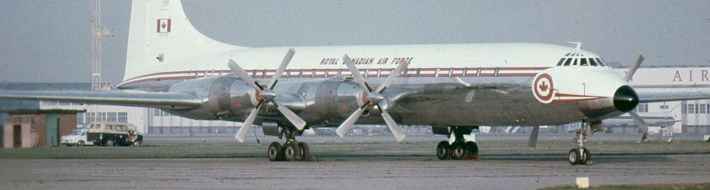 RCAF Royal Canadian Air Force Canadair CC-106 Yukon – Photo History RCAF Royal Canadian Air Force Canadair Yukon 15929 at London Heathrow in the special one year only all red 1967 scheme.