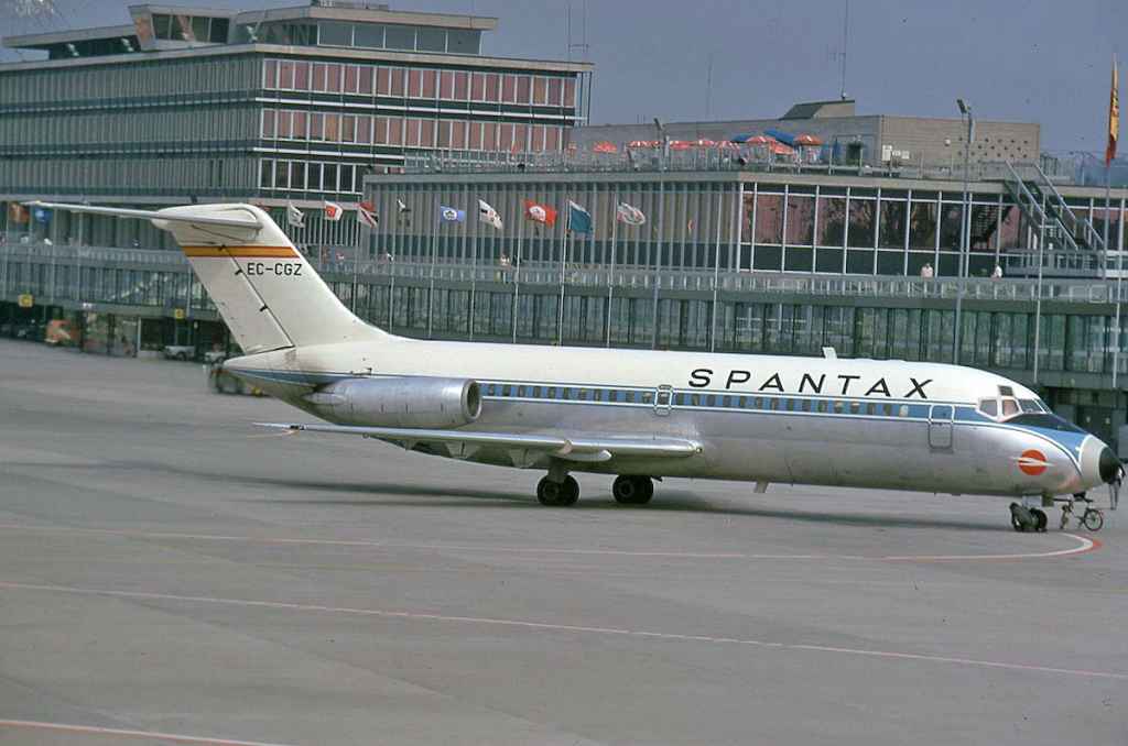 SPANTAX DC-9-14 EC-CGZ at Geneva August 24, 1974.