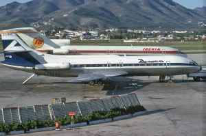 Aviaco Se210 Caravelle EC-AXU at Palma 1973.