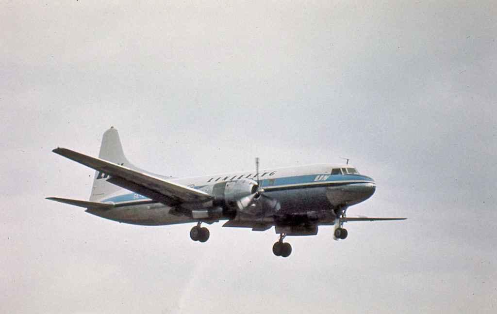 Linjeflyg Convair 340 SE-XBS circa early 1970s location not known.