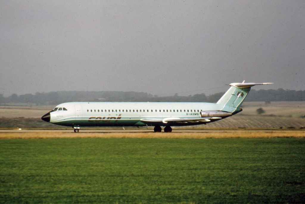 Court Line BAC One Eleven G-AXMG circa 1972.
