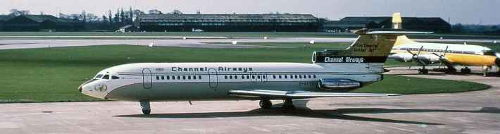British Independent Airlines 1960s-1970s: Channel Airways / British United / British Caledonian / Dan-Air London – Part 2 – A Photo History Channel Airways Trident II G-AVYB February 1971 location not known.