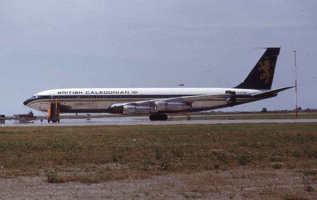 British Caledonian 707 G-AVTW on a charter visit to Vancouver July 1972