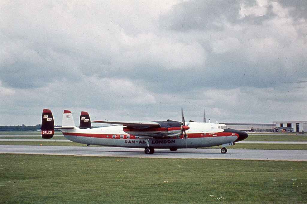 Dan-Air London AS.57 Elizabethan G-ALZO circa early to mid 1960s at London Heathrow.