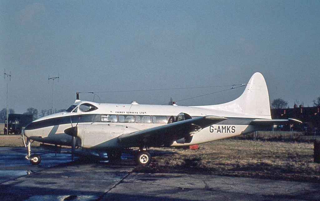 Fairey Surveys LTD. De Havilland Dove G-AMKS circa mid 1960s.