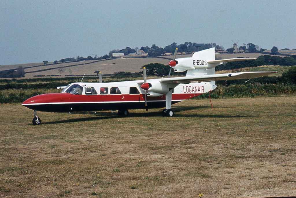 Loganair Britt Norman BN-2 Trislander G-BDOS circa mid 1970s.