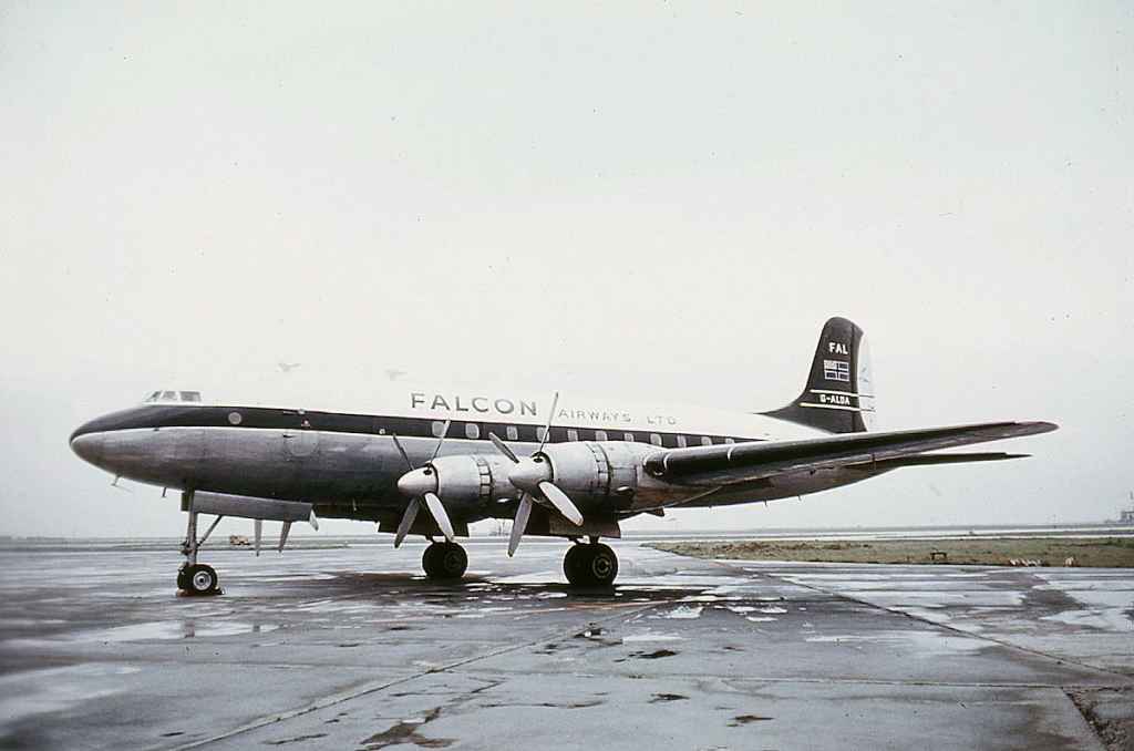 Falcon Airways LTD Hermes G-ALDA at Tokyo circa very early 1960s.