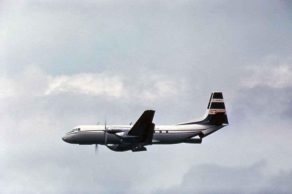 Avro Andover demonstrator G-ARRV performing a display possibly at Farnborough, circa early 1960s.
