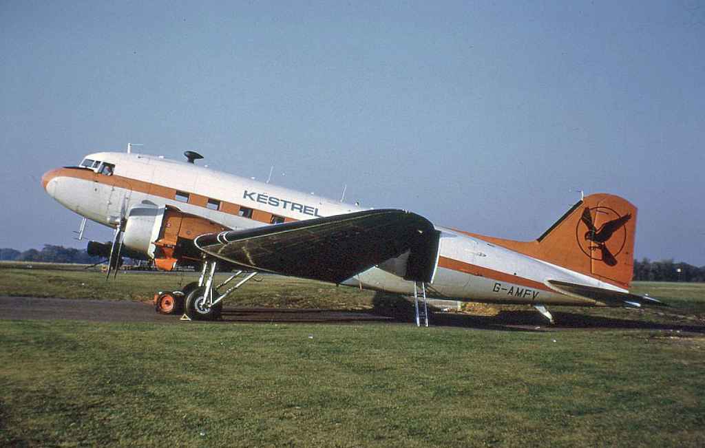 Kestrel DC-3 G-AMFY circa early 1970s.