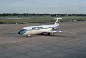 Air Siam BAC One Eleven 9V-BEF at Bangkok circa early 1970s.
