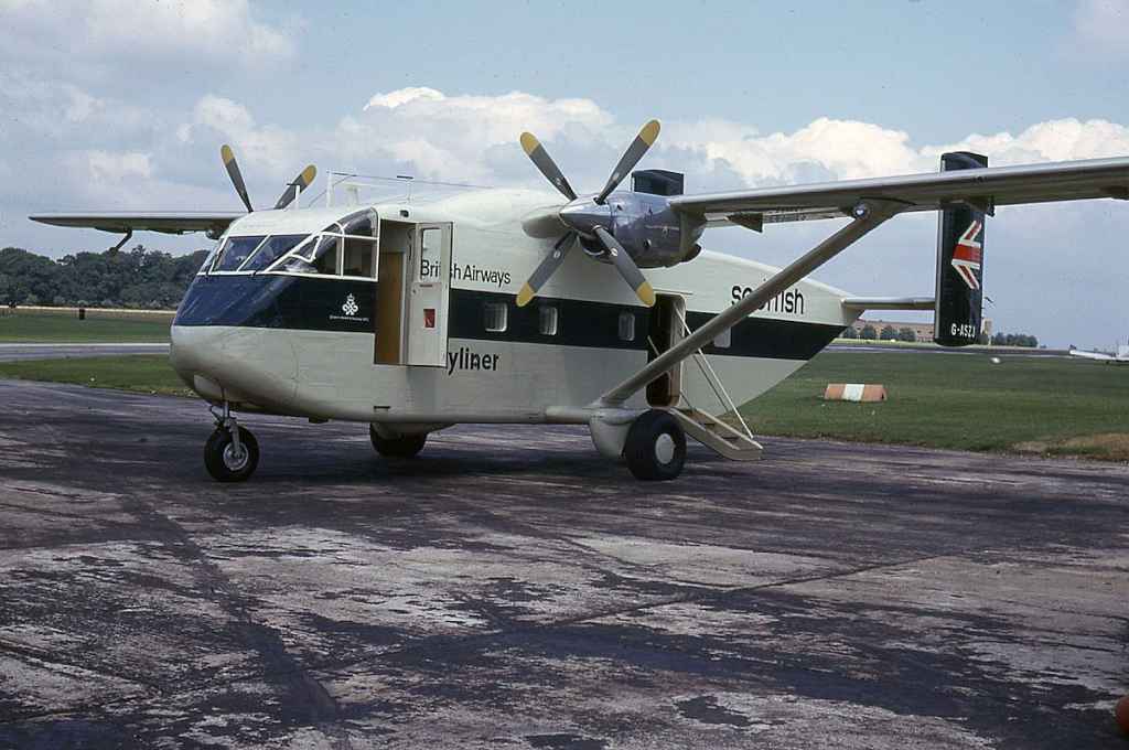 British Airways BEA SC-7 Skyvan G-ASZJ July 1973.
