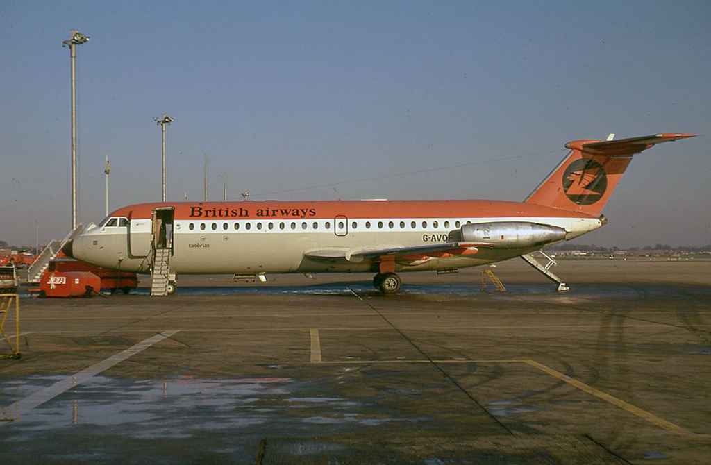 Cambrian BA BAC One Eleven G-AVOF 1973.