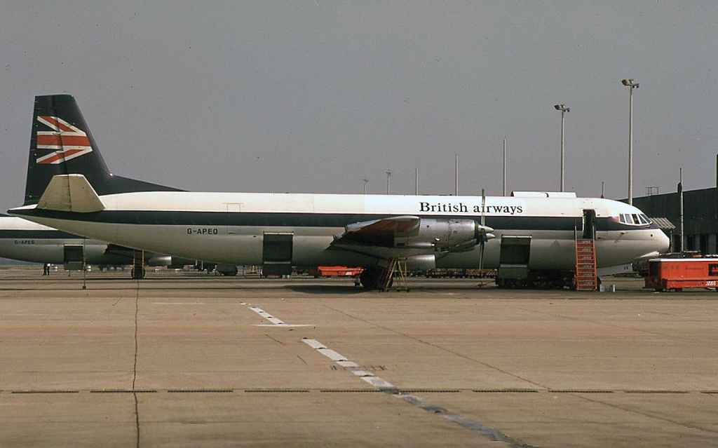 British Airways Vanguard G-APEO LHR 1973
