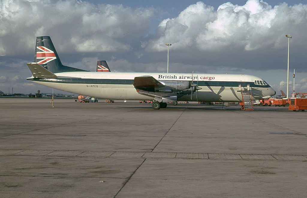 British Airways Vanguard G-APEG LHR 1973