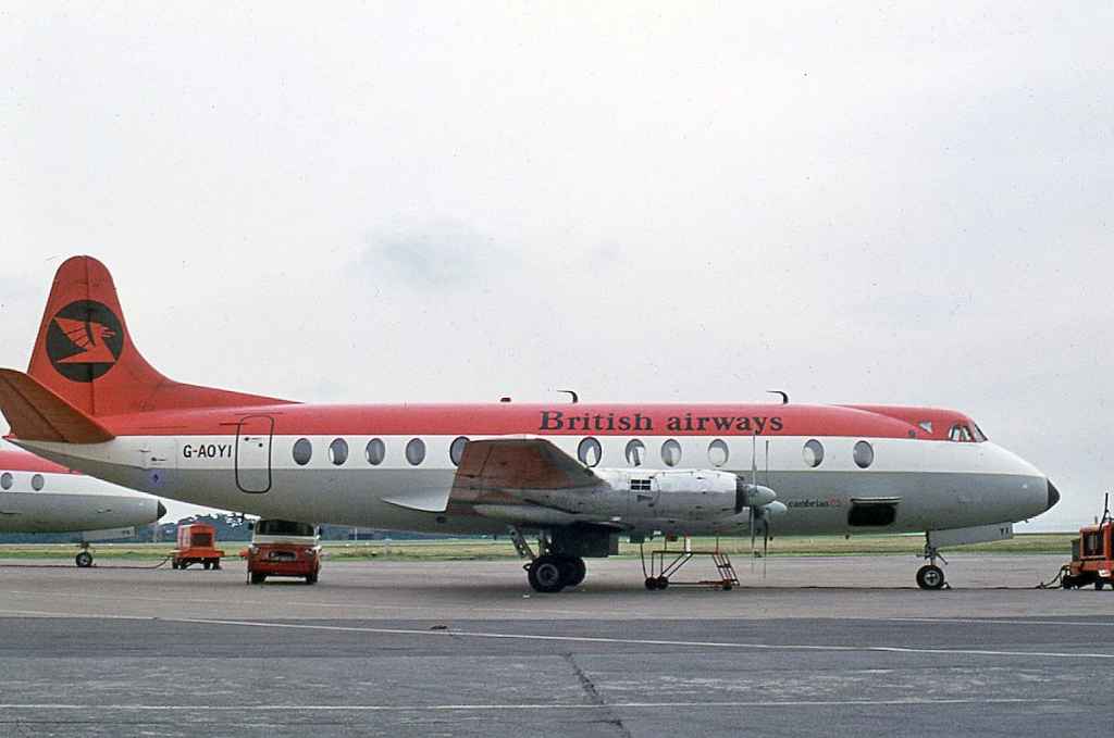 Cambrian British Airways Viscount G-AOYI circa 1973