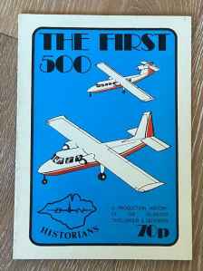 The First 500 BN Islander Trislander Production List by BN Historians 1974