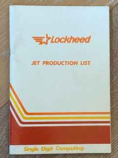 Lockheed Production list Constellation L-100 Hercs L-188 Electra L-1011 by Single Digit Computing March 1989